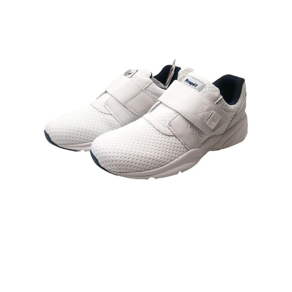 Propét Mens Stability X Strap Lightweight Knit Mesh Athletic Shoe White Sz 8W (E - Picture 1 of 10